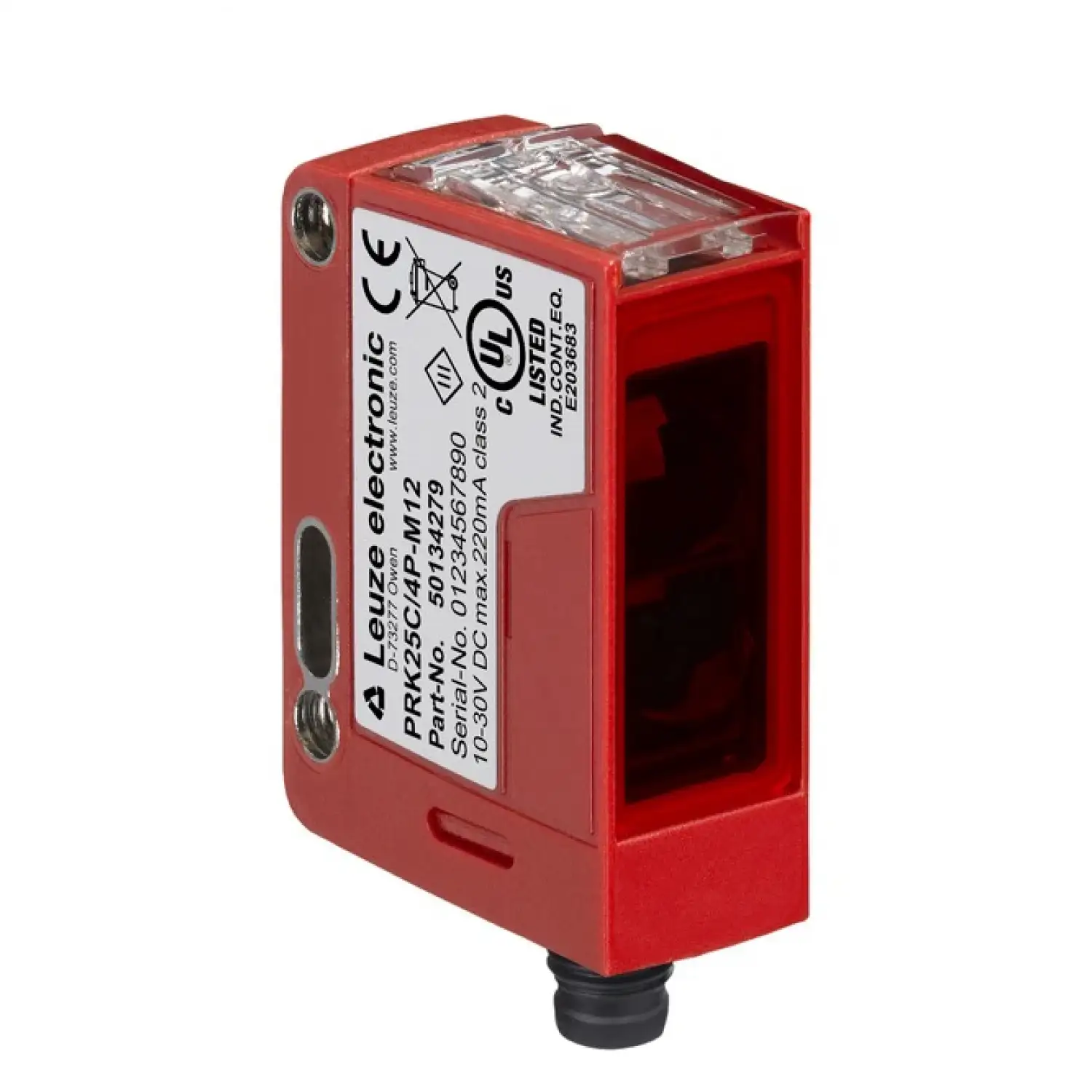 Датчик с поляризованным отражением от рефлектора Leuze PRK25C.A2/4P-M8