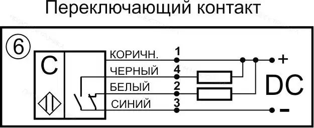 Датчик бесконтактный ёмкостный E06-NO/NC-NPN(Текаформ) — фото 1