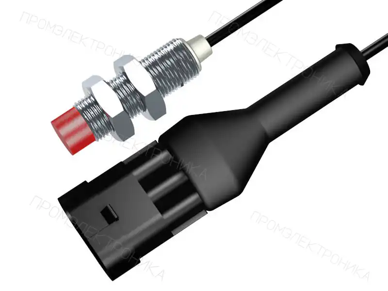 Датчик бесконтактный индуктивный И07-NO-NPN-P3A.1-ПГ(12X18H10T, Lкаб=1,1м) — фото 1