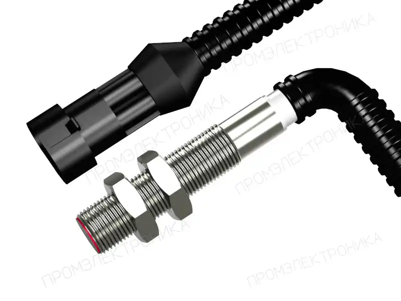 Датчик бесконтактный герконовый DG12MKL-CD-NO-E-F/P2A/3,15-SS(гофра, МБС) — фото 1