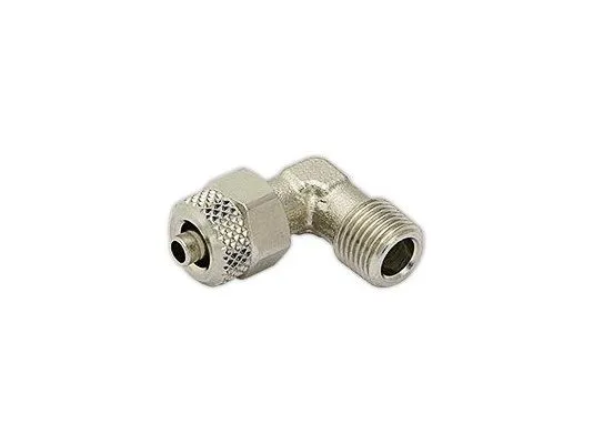 Ниппель измерения давления воздуха угловой 4/6 мм - R1/8" Ecoflam 65325426