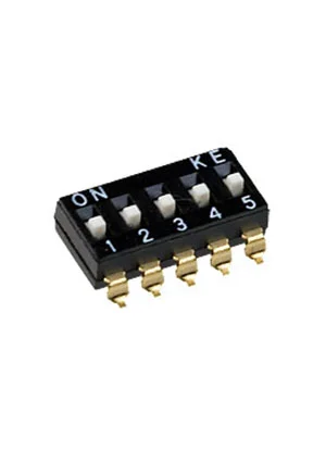 Switronic DMHA-05G-G, DIP переключатель 5 поз. SMD 2.54мм (аналог для SWD4-5)
