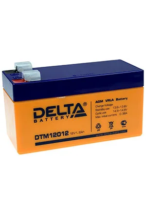 Delta Battery DTM12012, Аккумулятор свинцовый 12В-1.2Ач 97х43х52