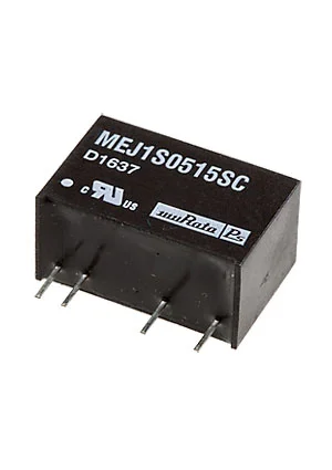 Murata PS MEJ1S0515SC, DC/DC преобразователь на плату 1Вт 5-15В Single 5.2кВ