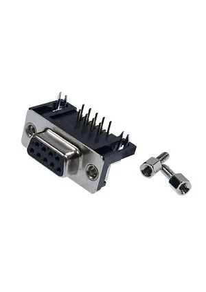 KLS DRB-9FB, гнездо D-SUB 9 pin на плату угл. 9.4мм (L-KLS1-515C-09-F-B)