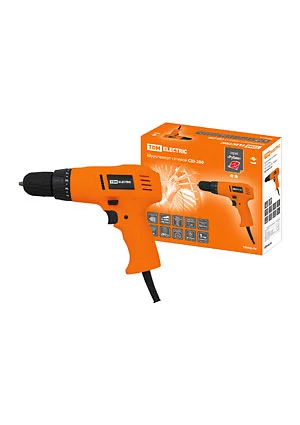TDM Electric SQ1030-0101, Шуруповерт сетевой СШ-280, 280 Вт, 12.5 Нм, БЗП, шнур 5 м, "Рубин"