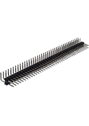 NXU PLD-80R, тип2 вилка штыревая 2.54мм 2x40 угловая 13x8мм (112-A-DRV80G)