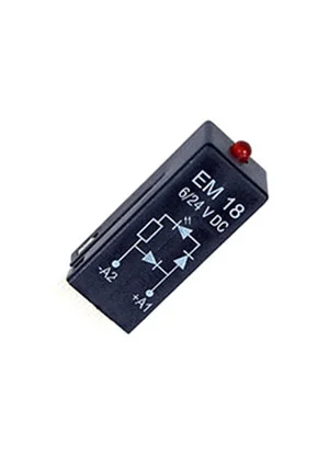 TE Connectivity 5-1415036-1, PTML0024_Красный светодиод 6 24 VDC с защитным диодом (стандартная полярность, A1+, A2-