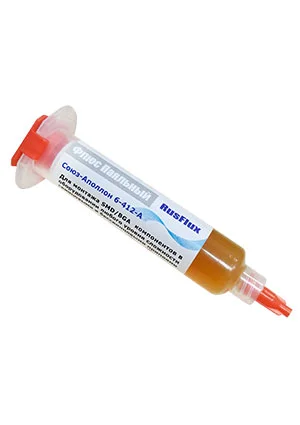 Rusflux Союз-Аполлон 6-412-A 10г, флюс-гель для SMD/BGA безотмывочный