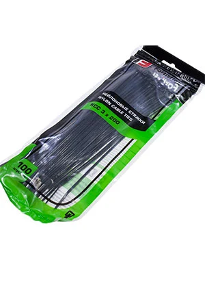 Fortisflex КСС 3*200 (ч), стяжка кабельная черная с УФ защитой (100 шт)