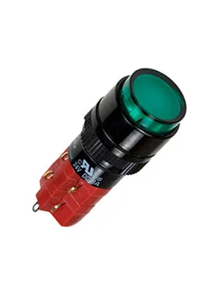 DECA D16LAR1-2ABJG, кнопка с фикс. 250В/5А, LED подсветка 12В