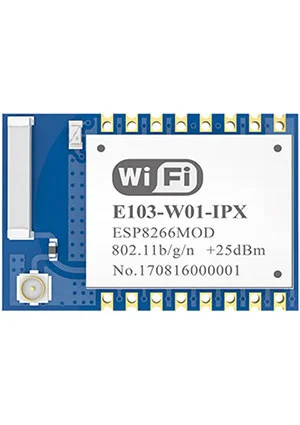 EBYTE E103-W01-IPX, модуль WiFi, ESP8266EX, 2.4GHz, UART, 0.1 км