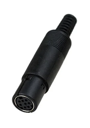 Без товарного знака 1-476, разъем mini DIN 6 контактов гнездо пластик на кабель