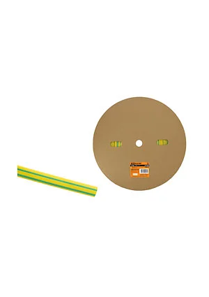 TDM electric SQ0518-0024, термоусадочная трубка ТУТ 12/6 желто-зеленая 2:1