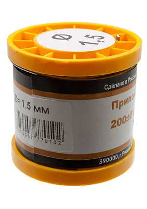 ПМП Припой ПОС61 ТР 1.5мм катушка 200г