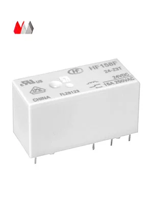 HONGFA HF158F/24-Z33, Миниатюрное силовое реле, 24 VDC, 250 V, 1 form C,  ток 16 A, материал контактов AgNi