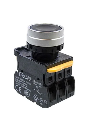 DECA A204B-M1E30B, выключатель кнопочный черный