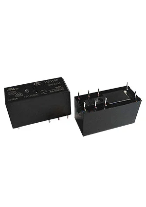 HONGFA HF115F/009-2Z4BF, Миниатюрное силовое реле, 9 VDC, 2 form C, 2 pole 8A, материал контактов  AgNi, =