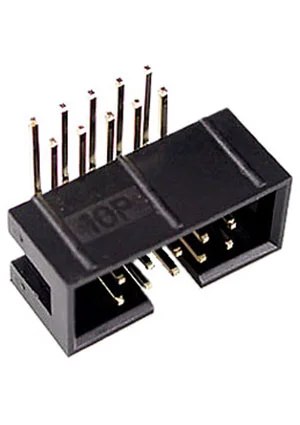 NXU BH-10R (IDC-10MR), вилка на плату шаг 2.54мм угловая  (118-A-10GRK)