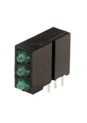 Kingbright L-2060NA/3GD, светодиодная сборка 3шт. зелёная