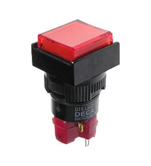 DECA D16LMS1-1ABOR, кнопка без фиксации 250В 5А