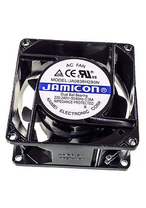 JAMICON JA0838H2B0N-T, вентилятор 220В клеммы 80х80х38мм подшипник качения