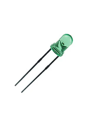 Kingbright L-132XGT, светодиод зеленый d=3мм 40мКд