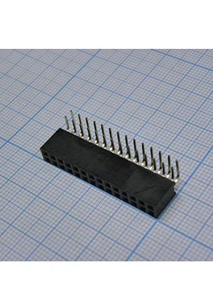 CONNFLY DS1024-2x14R2, гнездо на плату двухрядное угловое 2х14 шаг 2,54 / PBD-28R (DS1024-2x14R2)
