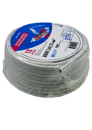 Rexant 01-8086-10, провод ШВВП 2х0.75 кв.мм, бухта 10 метров