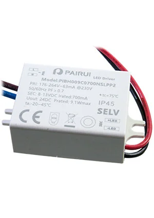 PAIRUI PIBH009C0700NSLPP2, LED драйвер, 9Вт, вх 198-264В, вых 700мА 8-13В
