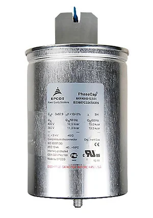 TDK EPCOS B25667C3247A375, фазовый конденсатор 12.5кВар 400В MKK400D12.5-01