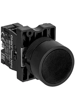 CHINT 574814, Кнопка управления NP2-EA21 без подсветки черная 1НО IP40