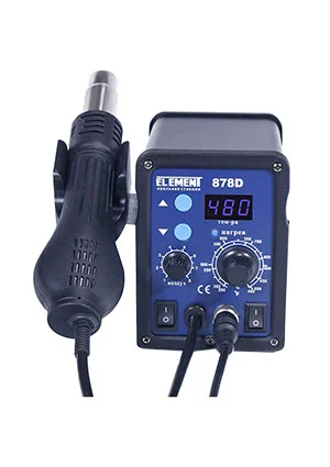 ELEMENT ELEMENT 878D, станция паяльная термовоздушная + паяльник