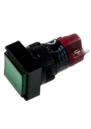 DECA D16LAS1-1ABHG, кнопка с фикс. 250В/5А, LED подсветка 6В