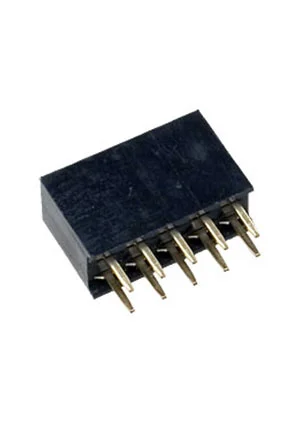 NXU PBD-10, гнездо на плату шаг 2.54мм 2x5 прямое  (114-A-DS10G)