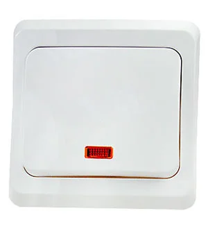 Schaffner BC10-005B, Выключатель "Этюд" 1-кл СП с индикацией 10А (белый)