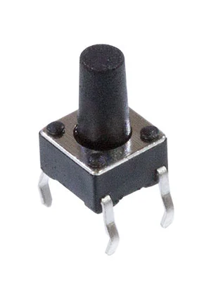 Gangyuan KAN0611-0951B, тактовая кнопка 6x6мм высота 9.5мм (=L-KLS7-TS6601-9.5-180)