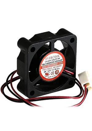 EVERCOOL EC3010H12B, вентилятор 12В, 30x30x10  подшипник качения, 9000 об/мин, 2 провода
