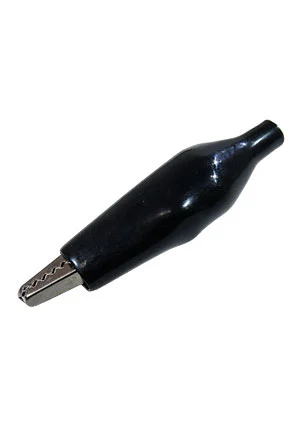 Rexant 16-0003 black, зажим крокодил 56мм изолированный черный 5А