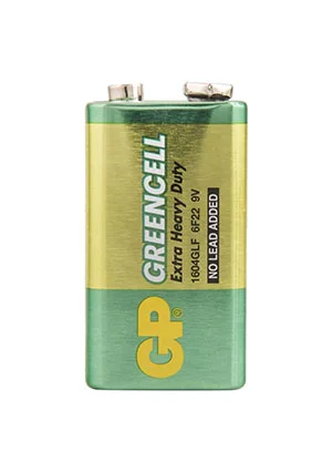 GP Batteries GP 1604G(6F22)-B, Солевая батарейка Крона 9В 420мАч 1 шт. в пленке GreenCell