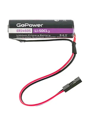 GoPower ER14505 PC1 Li-SOCl2 3.6В 2600мАч, Батарейка без выводов