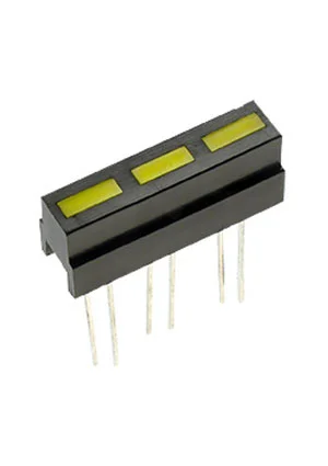 Kingbright L-133CB/3YDT, шкала 3 сегмент. желтая 21х4.8мм