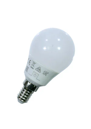 GE Lighting LED5.5/P45/827/E14/220-240V/FR, лампа светодиодная, 5.5Вт, 470Лм, 2700K, E14