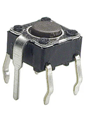 Switronic 0643GHIM-130G-G, кнопка тактовая 6х6 с заземлением h=4.3мм (=TS-A1PG-130 SWT2)
