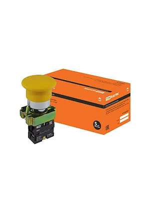 TDM electric SQ0704-0045, BС51 кнопка "Грибок" без подсветки желтая 1з