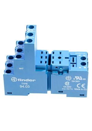 Finder 94.03SMA, Розетка винтовая (с зажимной клетью) для реле 55.33, таймера 85.03; применяются модули 86.