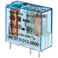 Finder 40.31.8.230.0300, Миниатюрное реле; шаг 3.5мм; 1NO 10A; катушка 230В AC;
