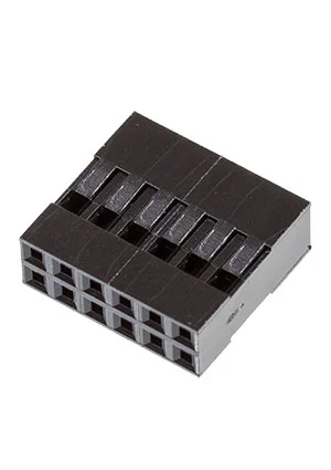 CONNFLY I-DS1071-SCB02x6, гнездо на кабель 2x6, шаг 2.54мм, без контактов