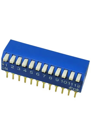 ECE RPL-12, DIP переключатель 12 поз. угол 90 (аналог для SWD3-12)