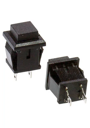 Switronic PB-02B-G, кнопка без фиксации 250В 0.5А черная (аналог для SPA-108B1 PSW9A)